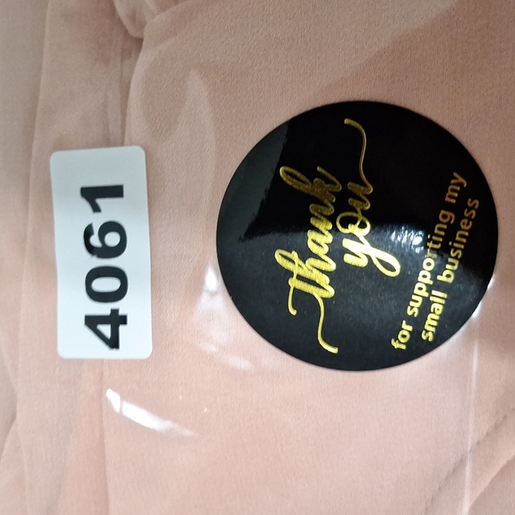 Halston Peach Chiffon Coquette Balletcore Pleated Balloon Sleeve Blouse Size S - Picture 13 of 13